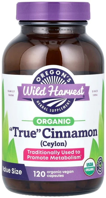 Oregons Wild Harvest 시나몬 계피 캡슐 120정, 1개 - 쿠팡