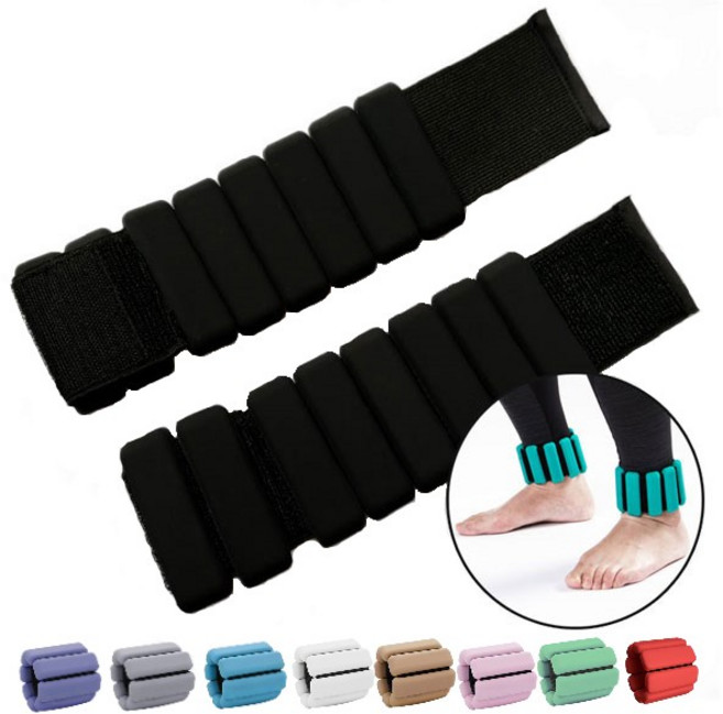 [트윈스몰] 바쁜 일상속 운동량을 올려주는 실리콘바 중량밴드 2파운드(1파운드x2개입) (손목 발목 모래주머니), 1파운드X2개입-(화이트)