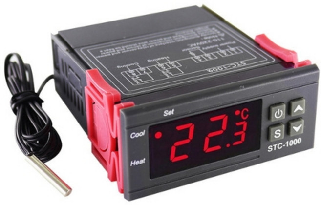 티앤디 STC-1000 디지털 온도조절기 컨트롤러 제어기 AC220V, 1개