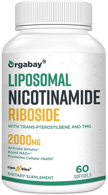 오르가베이 리포솜 NR 니코틴아마이드 리보사이드 2000mg 60캡슐 프테로스틸벤 함유, 60개입 (1팩), 60정, 1개 - 쿠팡