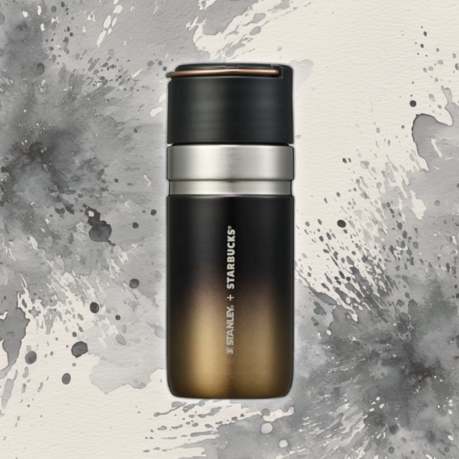 스타벅스 ss 그러데이션 스탠리 보온병 500ml, 1개, 블랙