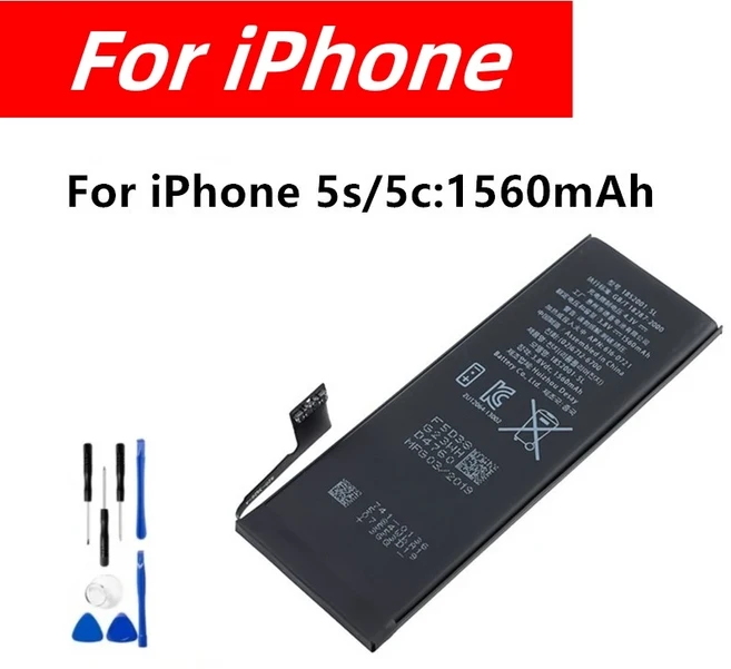 iPhone 5 5S 5C iPhone 5 iPhone 5S iPhone 5C 교체용 배터리 + 도구용 대용량 교체용 배터리, 02 iPh5S 5C-1560mAh