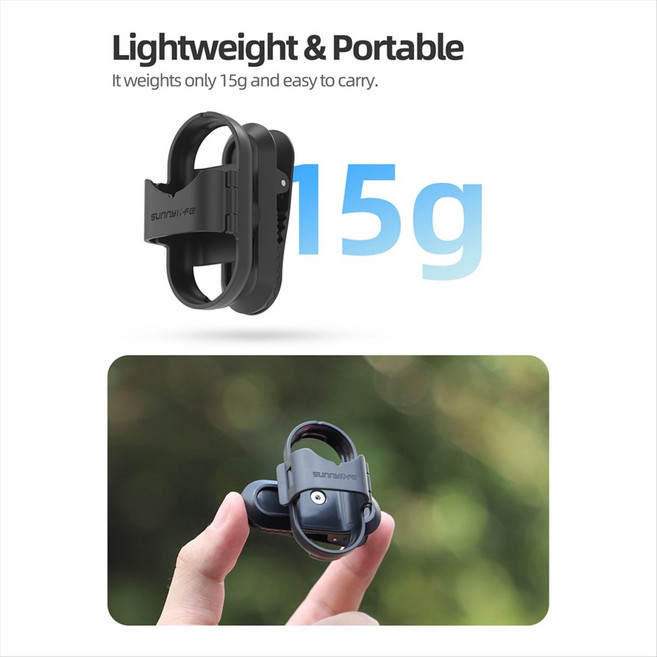 SUNNYLIFE 카메라 백팩 클립 Insta360 GO3/GO 3S와 호환용 카메라 마운트 어댑터 360° 회전 Insta360 GO3/GO 3S 액세서리와 호환용, 1개, 검은색