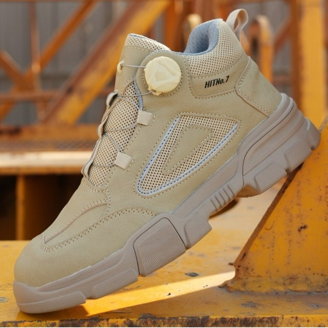 HIT No.7 프리미엄 다이얼 작업화 경량 작업화 발이편한 발볼넓은 쿠션좋은 남성 여성 발목 하이탑 SF018