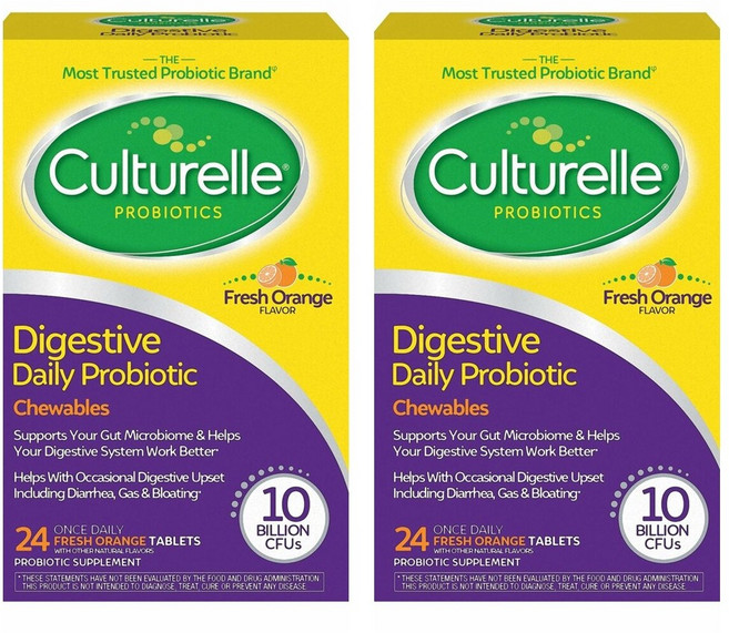 Culturelle Daily Probiotic Chewables 컬처렐 츄어블 다이제스티브 데일리 프로바이오틱 24정 x 2팩