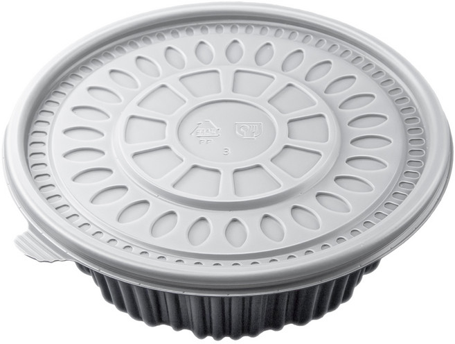 EL 일회용 195파이 미니감자탕용기 소 흑색 200개 세트 배달 포장, 1개, 200세트