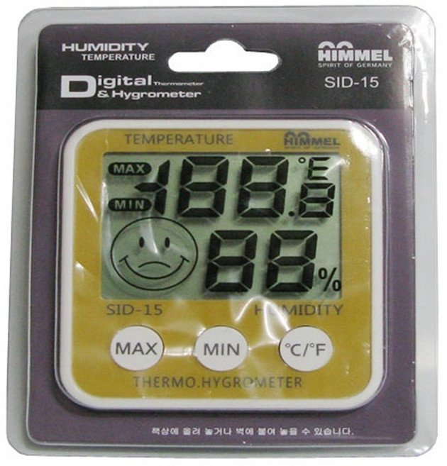 힘멜 디자탈 온습도계 온도계/습도계 육아필수템 온습도 상태표시 스탠드형/자석부착형 아기 신생아 가정 병원실내 실험실 독서실 주방등 온도습도계 가로9/세로8.5/두께2cm, 1개