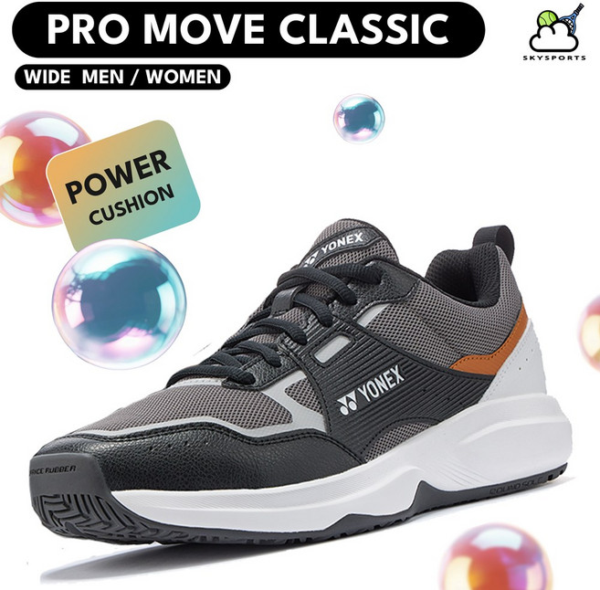요넥스 프로 무브 클래식 와이드 남성 여성 테니스화 블랙브라운 슈즈 신발