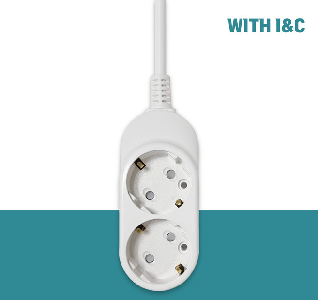 위드아이엔씨 국산 접지 멀티탭 2구 WI-MC1021, 1개, 9.5m