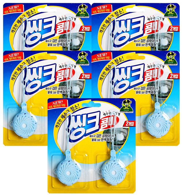 산도깨비 씽크콤비 배수구세정제, 15g, 5개