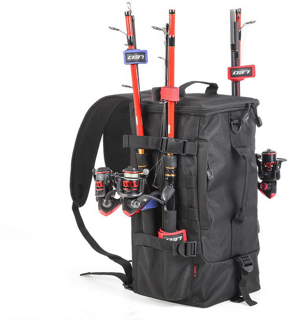 지티알 멀티 낚시백팩 낚시가방 낚시용품 루어 보조가방, 블랙