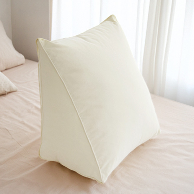 쿠션이야기 오래가는 삼각 등쿠션, 아이보리