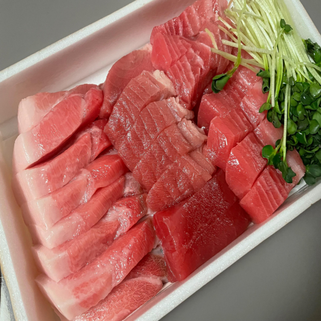 오션수산 참다랑어 생참치 냉장 참치회 참다랑어 홈마카세 (오도로 주도로 아카미), 1개, 오도로 200g