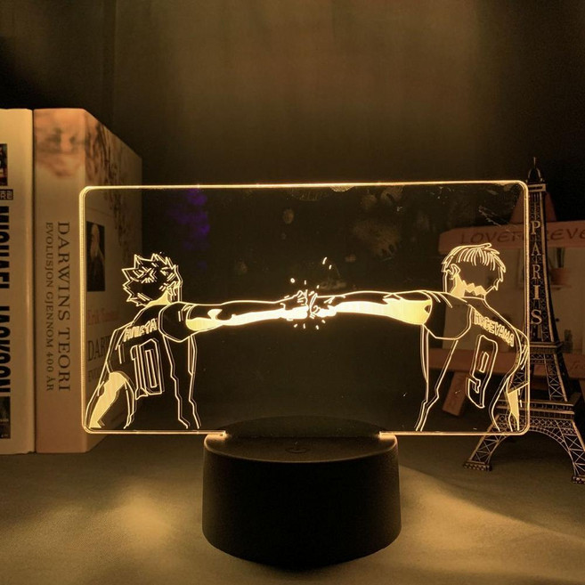 하이큐!! 애니메이션 피규어 7컬러 스탠딩 라이트 터치 무드등 조명 장식, 옵션 V