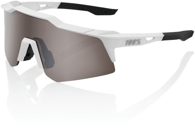 100% 백퍼센트 스피드크래프트 XS SPEEDCRAFT XS 자전거 러닝 고글 (옵션선택), 화이트 - 하이퍼 실버 미러, 1개