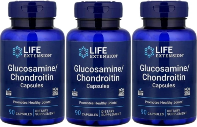 2+1 라이프 익스텐션 글루코사민 콘드로이틴 캡슐 캡슐 90정, 3개 - 쿠팡