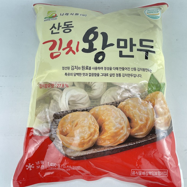 나래식품 김치왕만두 1.4kg, 6개