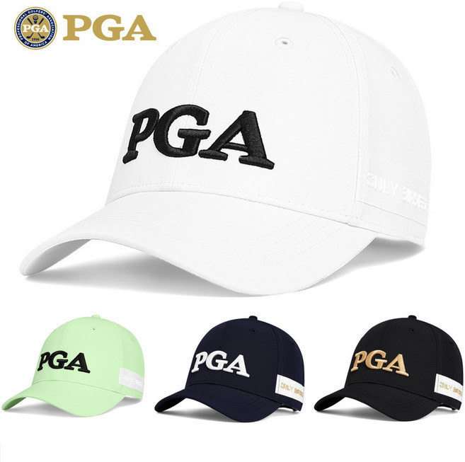 PGA 골프 모자 남자 프로 대회 야외 자외선 차단 모자 캐주얼 야구모자 205023, 블랙, 1개