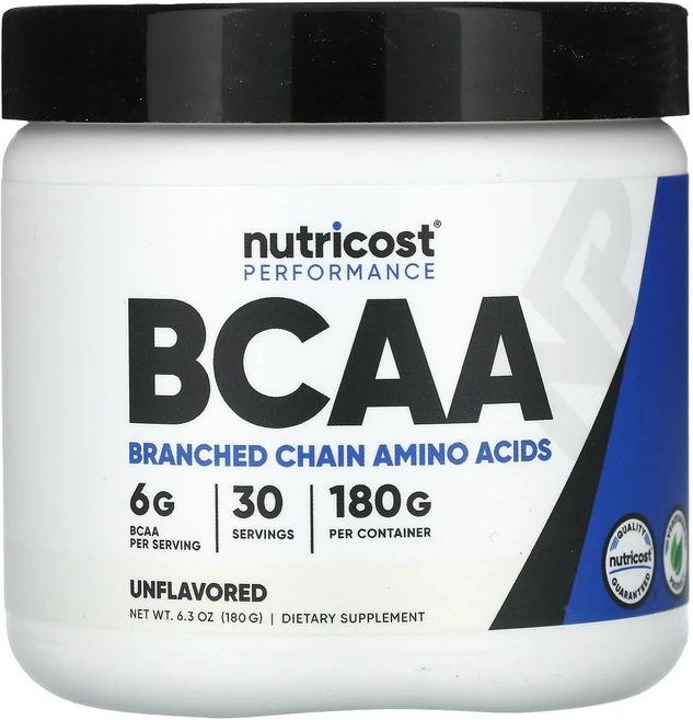 Nutricost 운동 능력 BCAA 무맛 180g(6.3oz), Nutricost운동능력BCAA무맛180g63oz, 180g, 1개 - 쿠팡
