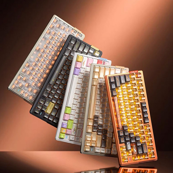 [Triton] AULA AG75 게이밍 자석축 기계식 키보드 75%배열 알우미늄 쾌속탈착 8Khz, 아이스실버축, PRO버전-화이트