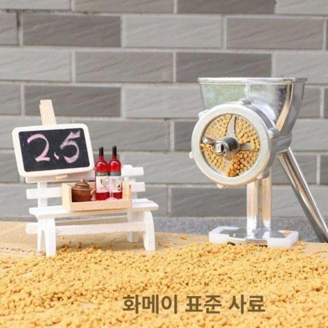 수동 과립기 애견 사료 만들기 수제 건초 스텐 나무 절단기 짧은 펠렛 급여기 급식기 기계, 1개, 2.5mm, 1L