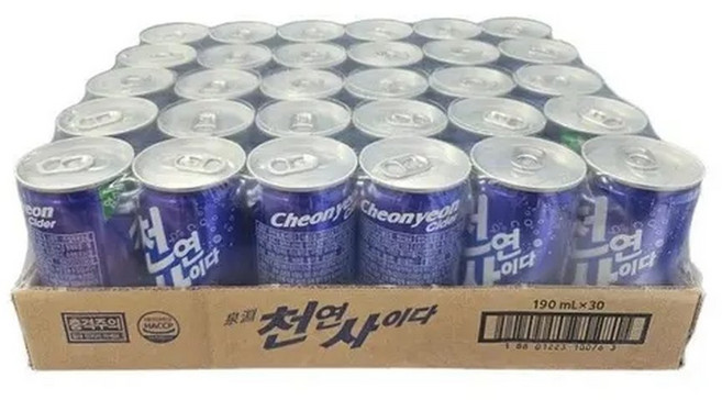 (일화) 천연 사이다 190ml x 30개입 탄산 음료 음료수