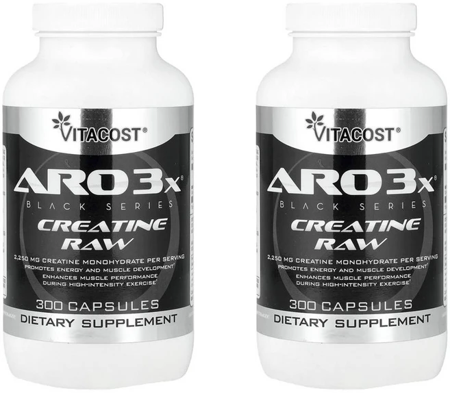 비타코스트 블랙 시리즈 ARO3x 크레아틴 로우 Vitacost Black Series ARO3x® Creatine Raw 300정, 2개 - 쿠팡