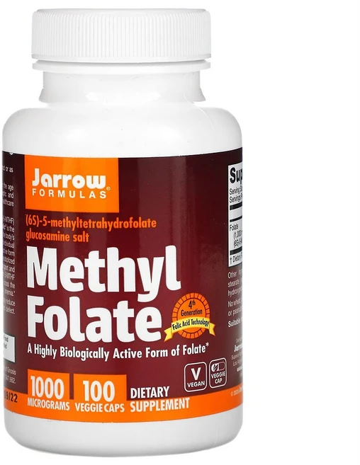(2개) 자로우 포뮬러스 엽산 Methyl Folate 1000mcg, 2개, 100정 - 쿠팡
