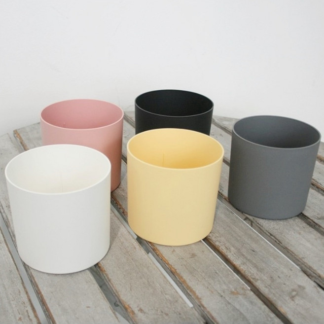 핸드메이크 포트볼 플라스틱 화기 - 미니8cm 소10cm 대12cm 특대15cm, 그레이