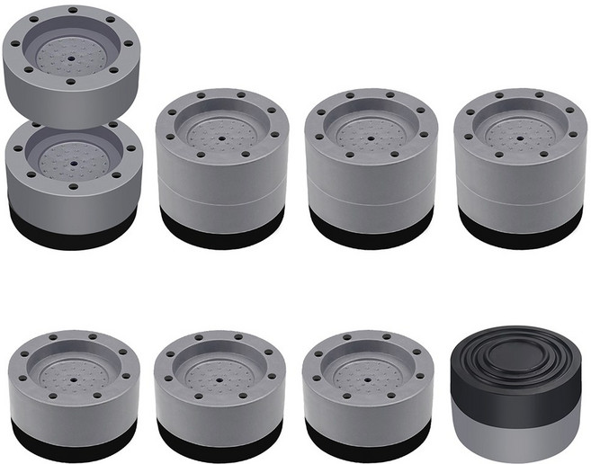 8개 세탁기 다리 소음 감소 고무 매트 고무 충격 흡수제 미끄럼 방지 다리 이탈 방지 안정제 세탁기 건조기 냉장고 식기 세척기 테이블 용 리프팅 높이 지지 매트