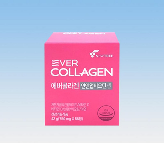 뉴트리 에버콜라겐 인앤업 비오틴셀 비오틴 저분자 홈쇼핑 콜라겐 56정 1박스 4주분