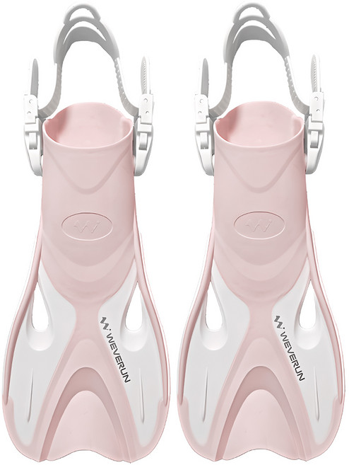 위베런 오리발 아쿠아 숏핀 수영 스노쿨링 장비, 핑크