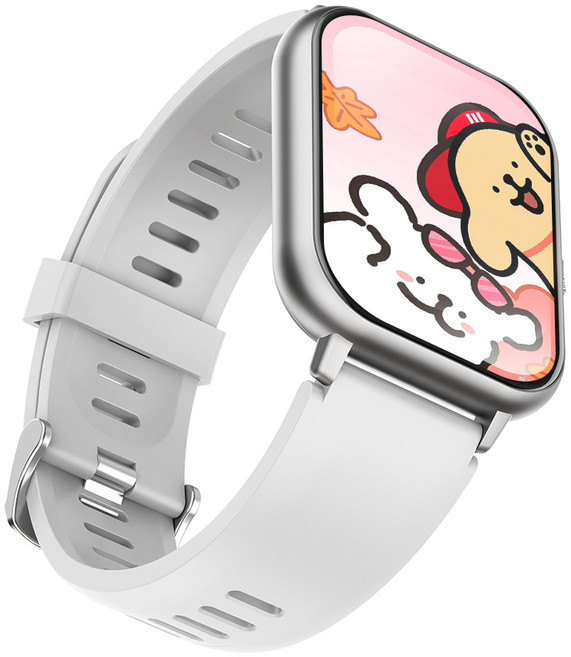 PEJE AI 질문응답 25나라 언어 실시간 번역 블루투스 통화 스마트워치, GPS + 블루투스, 4.6cm, 은색