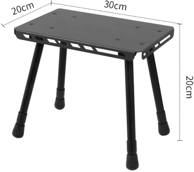 네이처하이크 & Blackdog 야외 접이식 테이블 알루미늄 합금 캠핑 피크닉 휴대용 리프팅 소형, 01 Black