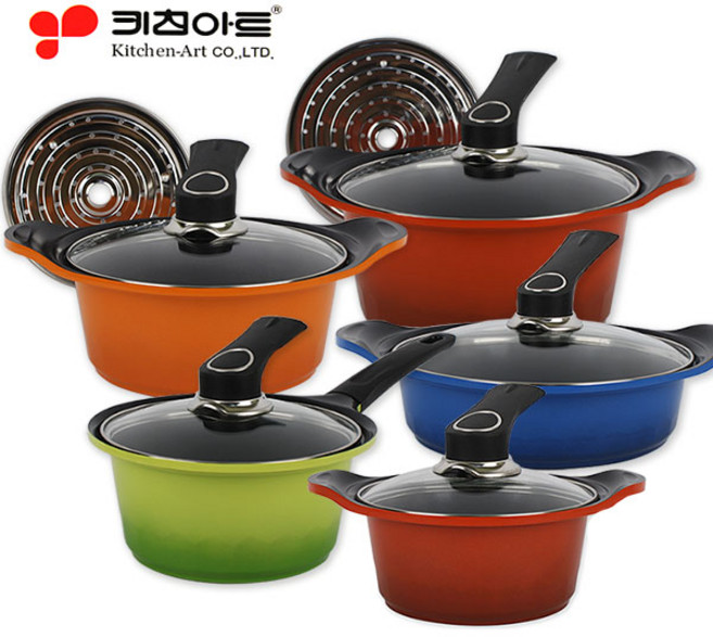 키친아트냄비 세라믹5종세트(16양수+18편수+20양수+24양수+24전골) 국솥 S냄비, 1개