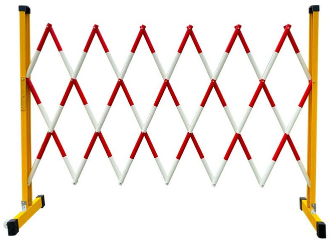 접이식 펜스 바리게이트 주차장 진입통제 자바라 휀스 공사장, 1.2 x 10m 레드화이트, 1개