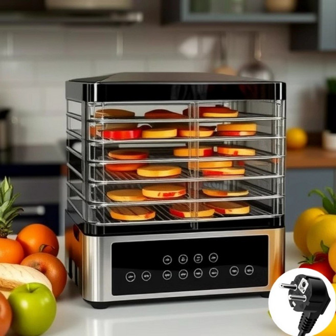 Mochae 식품건조기 스테인리스 5층 건과기 가정용 과일 야채 고추 고구마, 은색