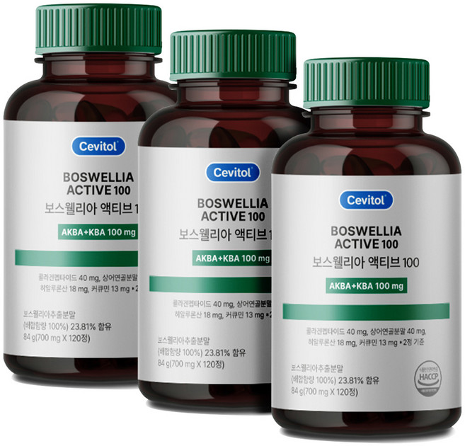 세비톨 보스웰리아 액티브 100, 120정, 3개