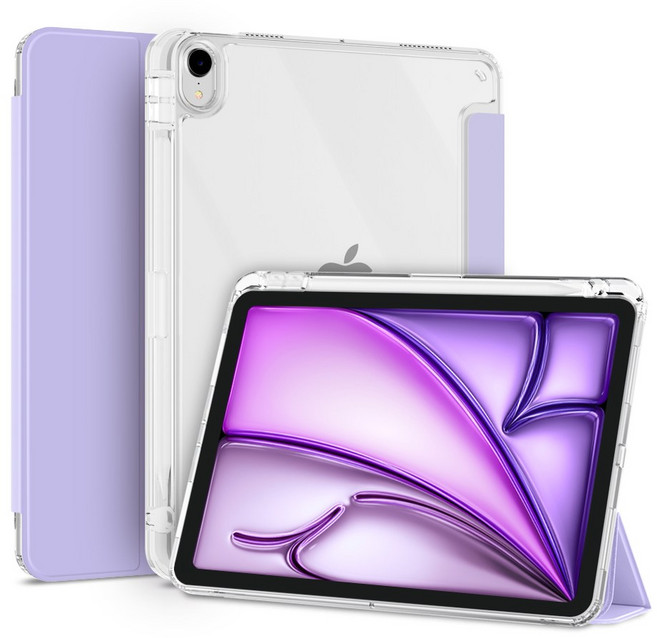 슈퍼스킨 클리어아머 플러스 애플펜슬 수납 아이패드 케이스, 파스텔라벤더, 1개
