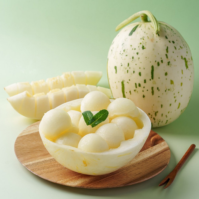 [시즌한정특가] 전청프레시 당도선별 고당도 백자멜론 제철 과일, 1박스, 2kg (2-3수)