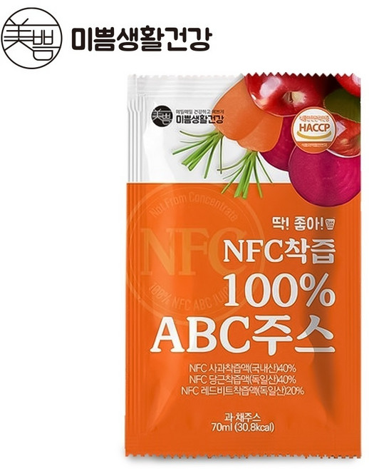 MIPPEUM NFC ABC綜合蔬菜果汁, 1個, ABC綜合蔬菜果汁-70ML