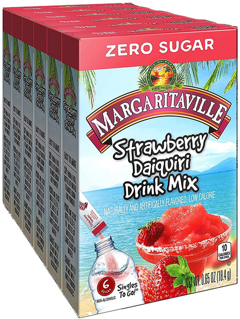마가리타빌 싱글즈 투 고 water 드링크 믹스 - 스트로베 Margaritaville Singles To Go Water Drink Mix - Strawberry Daiquiri