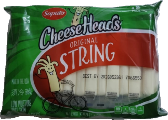 SAPUTO 스트링 치즈 1.36kg (48개입), 48개, 28g
