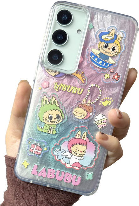 블루 핑크 그라데이션 라부부 케이스