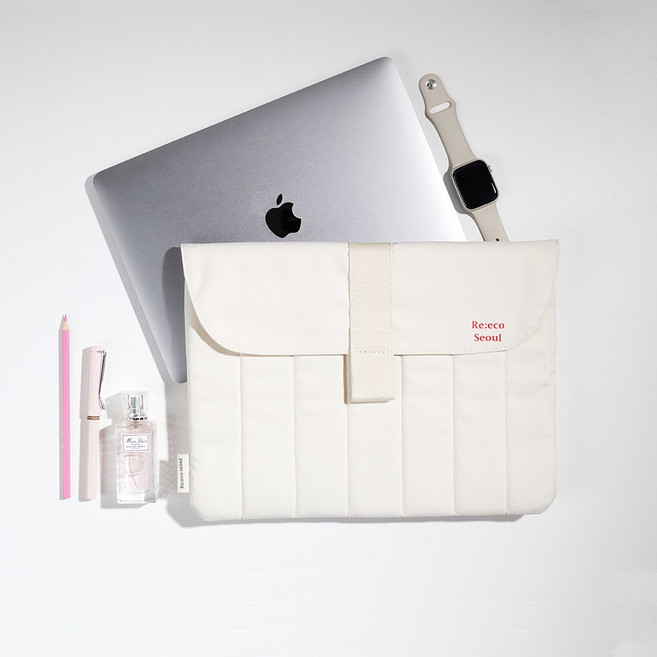 랩탑 파우치 스콘 (가로형) 크림, 1개