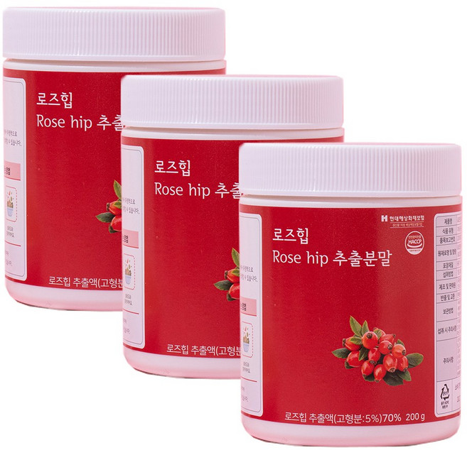 로즈힙 추출 분말 가루, 3개, 200g