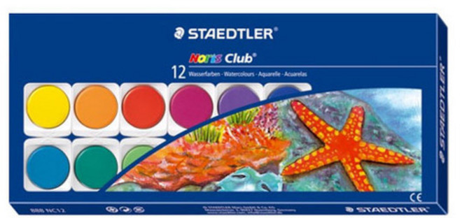 스테들러 노리스클럽 고체물감12색