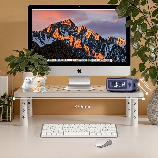 XFD 3단 높이조절 모니터 받침대, 1개, 흰색