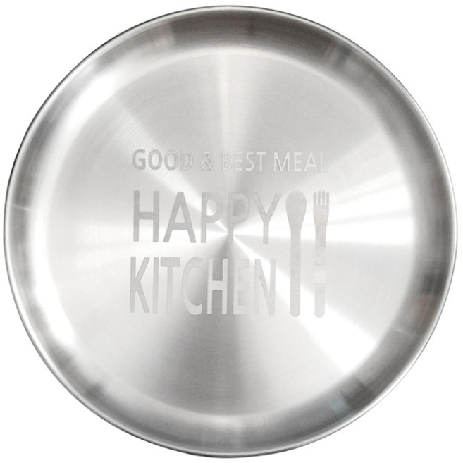 스텐 쟁반 접시 다용도 수키친 국산 원형, 스테인레스, 1개