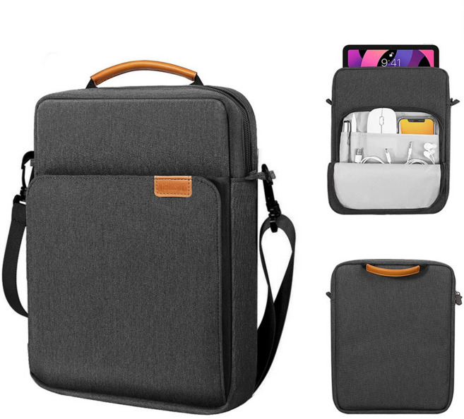 맬슨 가벼운 태블릿가방 파우치 크로스백 노트북, 13인치, 다크그레이